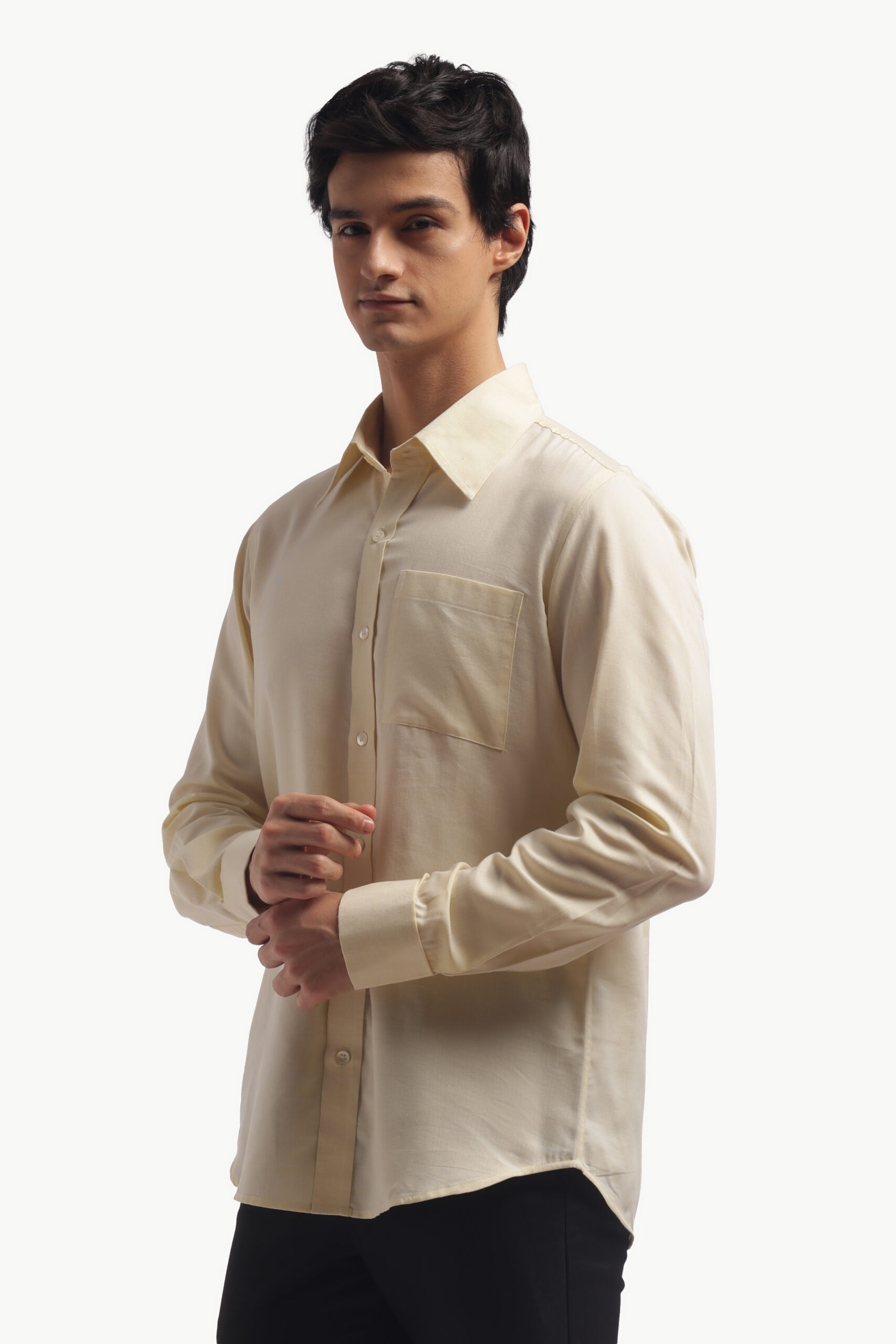 Pastel Yellow Relax Fit Shirt - Image 3