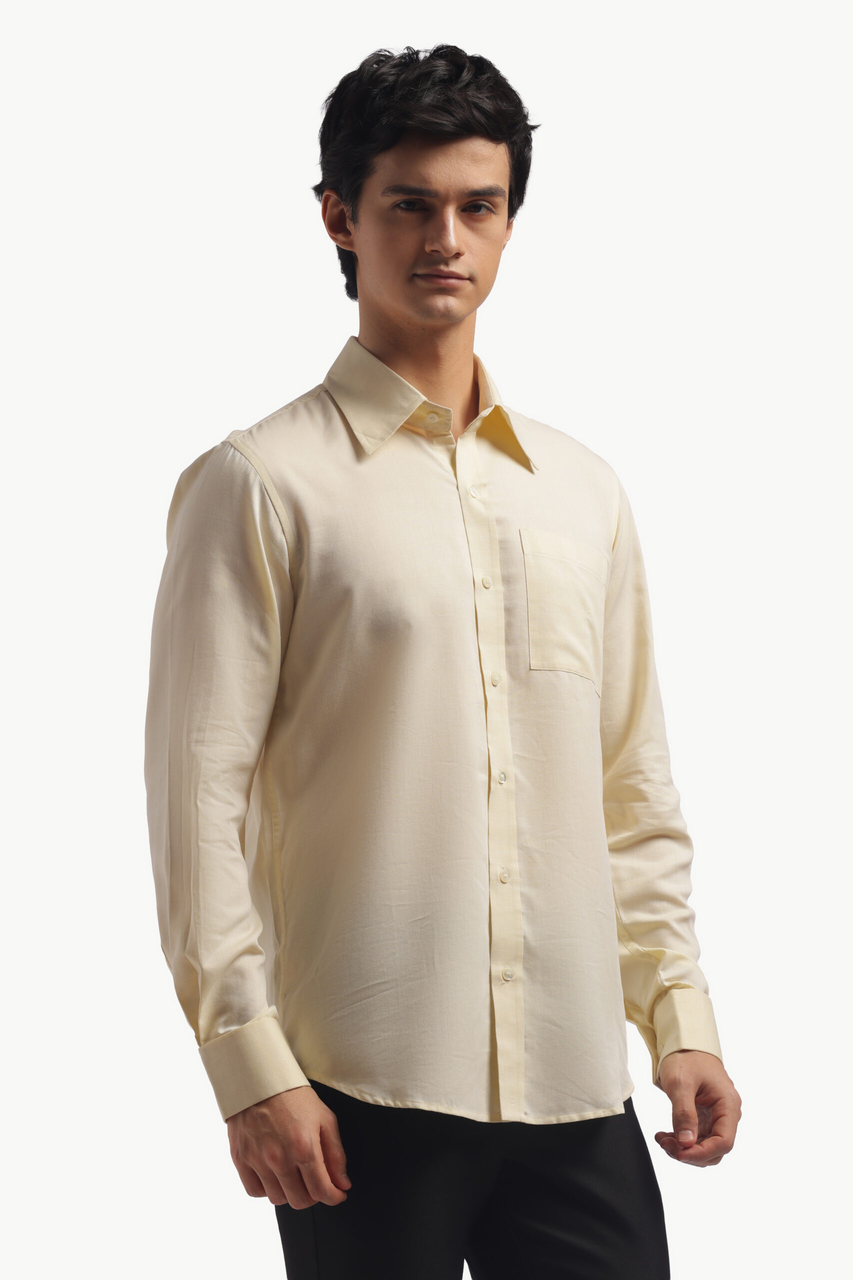 Pastel Yellow Relax Fit Shirt - Image 4