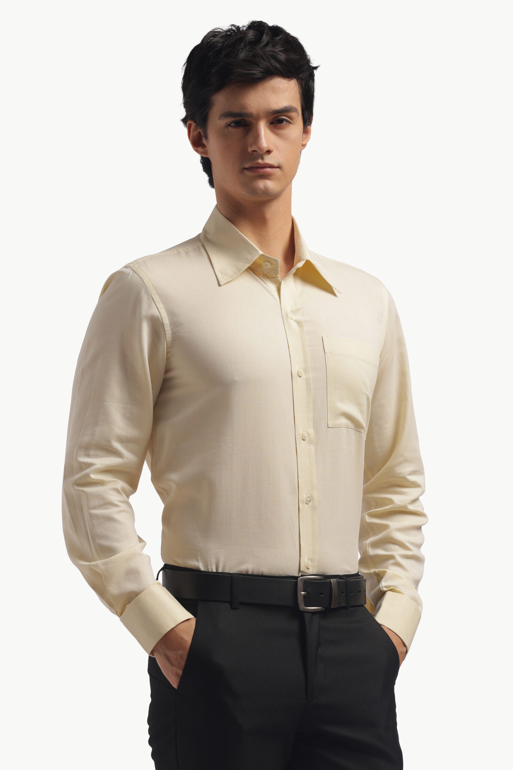 Pastel Yellow Relax Fit Shirt - Image 8
