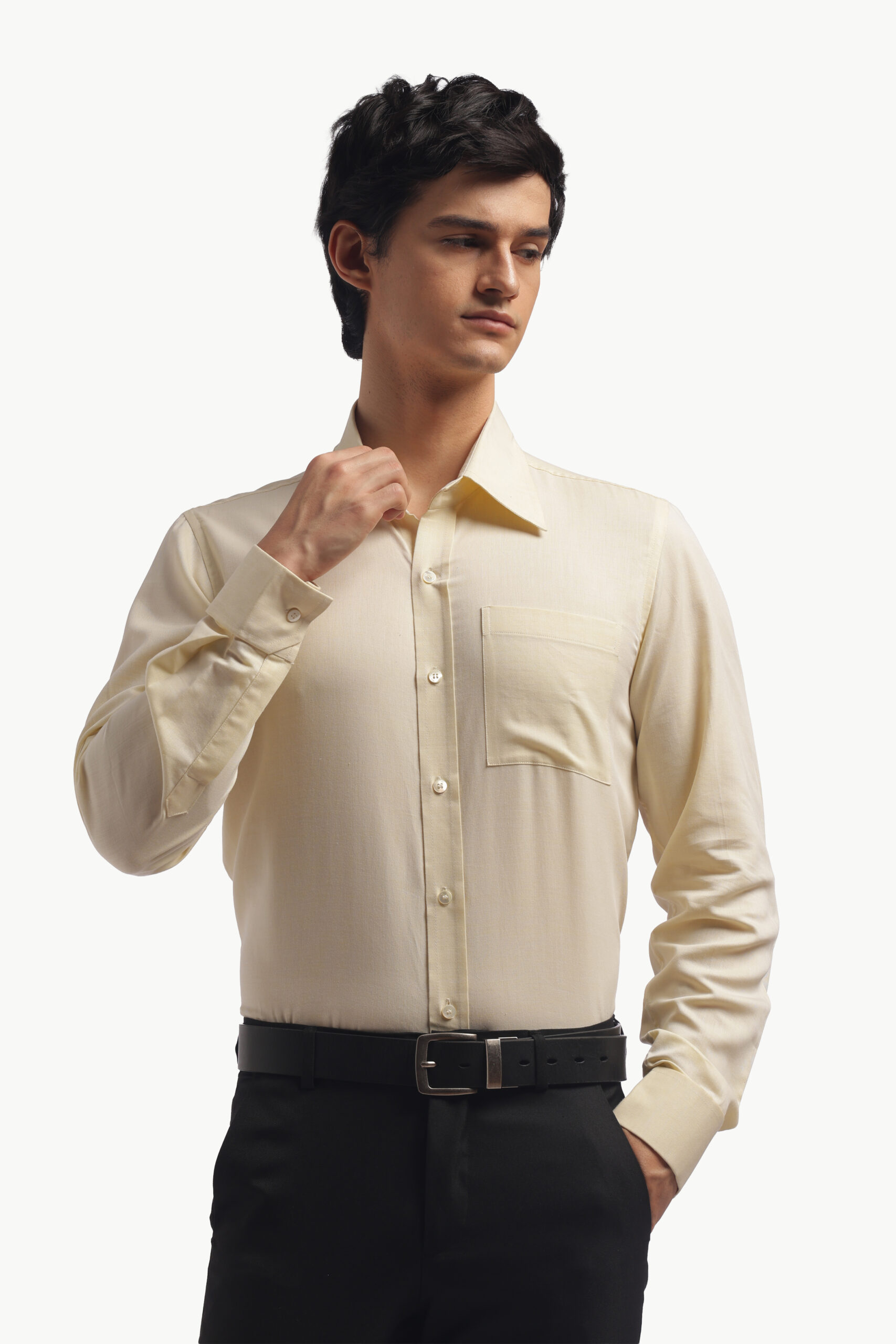 Pastel Yellow Relax Fit Shirt