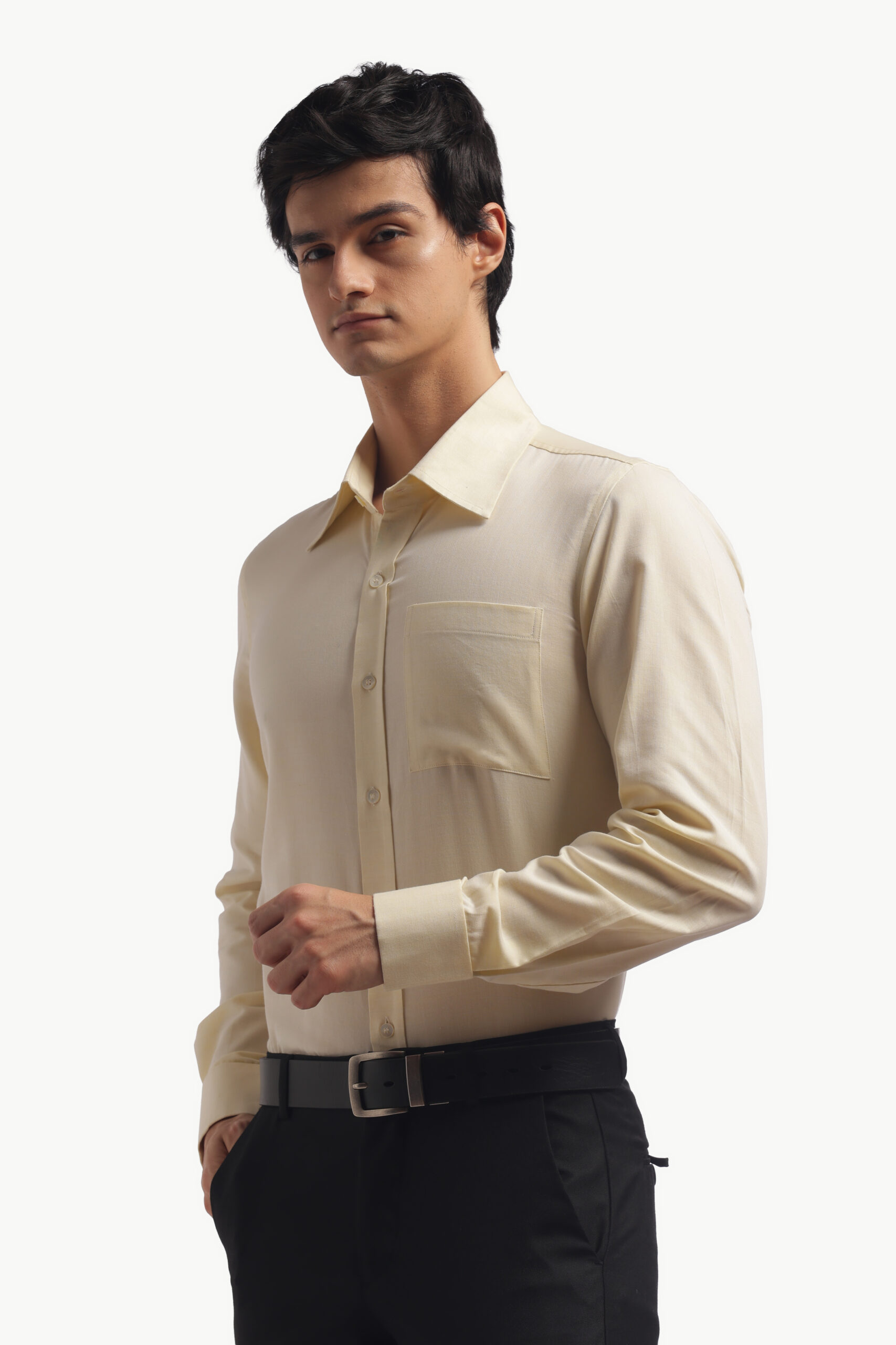Pastel Yellow Relax Fit Shirt - Image 11